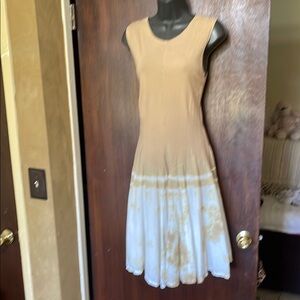 Luna Luz drop waste tie-dye cotton dress